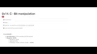 0x14  C   Bit manipulation Quiz.