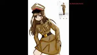 Anime art girl USSR