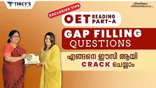 OET Reading Part-A Gap Filling Questions | OET Reading Easy Tips | Reading Tips | OET With Tincy