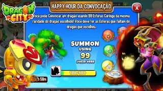 A HAPPY HOUR VEIO E EU CONVOQUEI MAIS UM DRAGÃO INSANO DO DRAGON CITY! 🥳😍