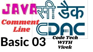 How Many Types Comments in Java |Basic Concepts |VivekSingh |CDAC