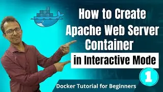 13-Create Apache Web Server Container in Interactive Mode-1 | Docker Tutorial for Beginners (Hindi)