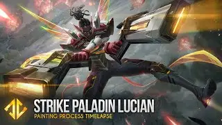 Strike Paladin Lucian - League of Legends Splash Art Painting Process