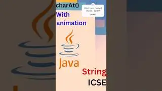 charAt() method | String in java | computer application java 