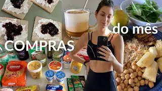 TUDO O QUE EU COMPRO NO MERCADO e ALIMENTAÇÃO SAUDÁVEL | compras do mês, dicas e rotina