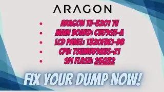 CV59SH-A ARAGON TV-3201 firmware dump repair.