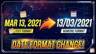 How to Convert Text Date to Numeric Format