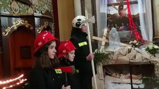 Kościół Św. J. Chrzciciela w Ołdrzychowicach Kł. Wielka Sobota  Zmiana warty 8 kwiet.  2023 r.