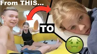 SHE GOT SUPER SICK on VACATION! Great Wolf Lodge Day 3