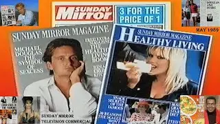 SUNDAY MIRROR TELEVISION COMMERCIAL-FEATURING TWO  SUPPLIMENTS–MAGAZINE AND HEALTHY LIVING -MAY 1989