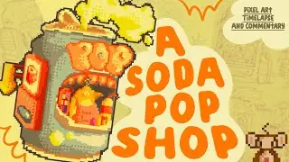 A Soda Pop Shop | Pixel Art Timelapse + Commentary⭐️🍓