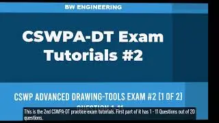 CSWPA-DT(Drawing Tools) Exam Practice #2 | Part-I (11 Question out of 20) | Solidworks Certificate