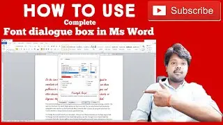 How to use font dialogue box in Ms Word? | #font | #msword  #How do I use dialogue Font? #fontstyles