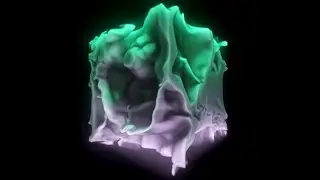 abstract 3D art - cubic fluid