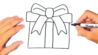 How to draw a Present Step by Step | Present Drawing Lesson