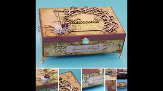 Caixa Memories de MDF decorada - Denise Ferracini