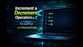 Increment & Decrement Operators in C | Pre and Post with Practical Code
