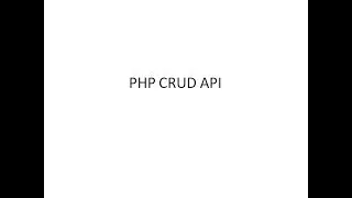php crud api(how to create restful api)