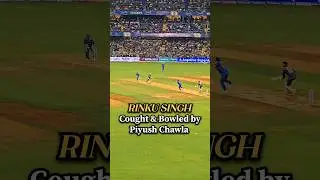 Rinku Singh Caught & Bowled by Piyush Chawla 🔥 