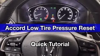 2018 Honda Accord How to Reset Low Tire Pressure Light