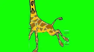 Giraffe Running Green Screen (Dexter's Laboratory)