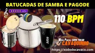 BATUCADA DE SAMBA E PAGODE. BPM 110, PARA ACOMPANHAMENTO DE ESTUDOS DE CAVAQUINHO, BANJO E VIOLÃO.