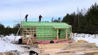 Простой и быстрый Монтаж обрешетки на каркасный дом с вент зазором