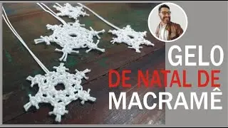 Gelo de natal de macramê #diymacrame #passoapassomacrame #enfeitedenataldemacrame #decoracaodenatal