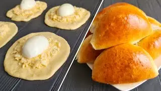 Пирожки КАК ПУХ! Жаль не знала ЭТУ НАЧИНКУ РАНЬШЕ ☆ Пирожки с яйцом и сыром в духовке
