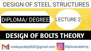 Design of Bolts | Lecture -02 |Design of steel structures | Chapter no -2 | MSBTE DIPLOMA