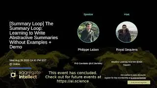 The Summary Loop: Learning to Write Abstractive Summaries Without Examples + Demo | AISC