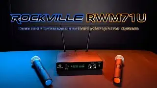 The Rockville RWM71U Dual UHF Handheld Wireless Microphone System w/ Metal Receiver & handheld mics
