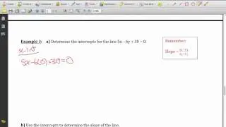 6.3 Graphing Using Intercepts