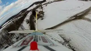 EFLITE TURBO TIMBER SCENIC WINTER DEPARTURE OVER ARGYLE NY