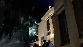 Fireworks display at Sto. Domingo Church for Feast of Our Lady of the Rosary and Quezon City Anniv.