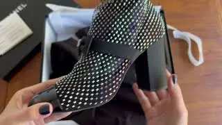 CHANEL RESILLE 90mm MARY JANE BLACK CRYSTAL UNBOXING