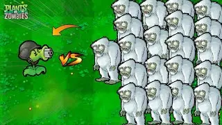 1 Gatling pea vs 9999 yeti zombies - Plant vs zombies Gameplay