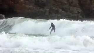 Surfing at Cable Bay Anglesey 6 Sept 2011