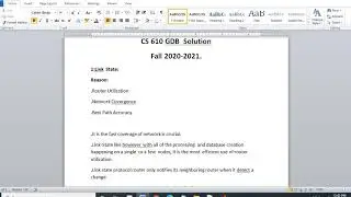 CS 610 GDB Solution 100% Correct Fall 2020-2021