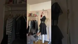 FINISHING the black flounce mini dress!!🖤 