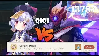 How I got "Down to Dodge" 3 Star Spiral Abyss 8 - 3 20 free Primogems Qiqi DPS