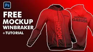 WINDBREAKER MOCKOP KONSEP | FREE MOCKUP AND TUTORIAL PHOTOSHOP |JAKET