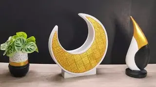 Unique DIY flower vase making idea. DIY decorative flower vase making