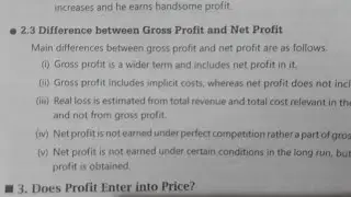 Difference Between Gross Profit and Net Profit Bcom 2nd Semester Full explanation in hindi