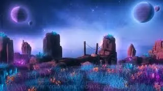 CRYSTALS Landscape Video Background - FANTASY Crystals Landscape Loop