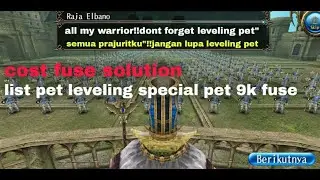 Toram online - List pet leveling special pet 9k fuse