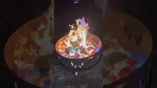 Feuer in verschiedenen Farben brennen lassen