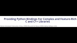 PyHEP 2020 C and C++ Python Bindings