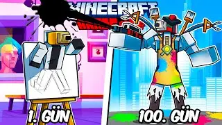 Hardcore Minecraft'ta PENCIL MAN Olarak 100 Gün Geçirmemin Hikayesi...
