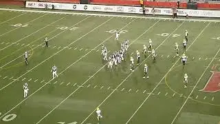 Edmonton Elks DB Devodric Bynum intercepts Montreal Alouettes QB Cody Fajardo 8/25/24